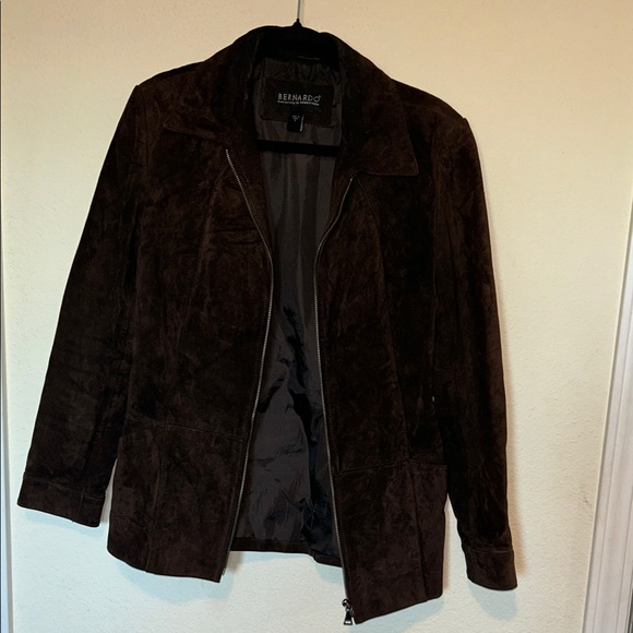 Bernardo Jackets & Blazers - Bernardo Dark Brown Leather Jacket